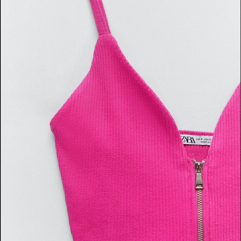 Zara Zippered Rib Top - Picture 5 of 6